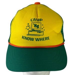 Netflix Stranger Things Camp Know Where ‘85 SnapBack Trucker Cap Hat Mesh Green